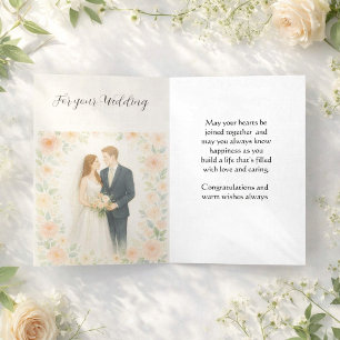 Tarjeta Nombres personalizados de novia y novio Felicitaci
