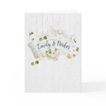 Nombres recién casados en Birch Scroll Con Ivy