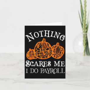 Tarjeta Nómina divertida de Halloween Nada Es Me Nómina Es