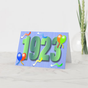 Tarjeta nonagésima del cumpleaños 1923