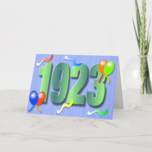 Tarjeta nonagésima del cumpleaños 1923 (Anverso)