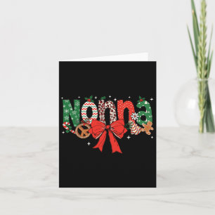 Tarjeta Nonna Coquette Bow Navidades Merry Xmas Family Mat