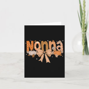 Tarjeta Nonna Pumpkin Fall Coquette Bow Thankending Mom W