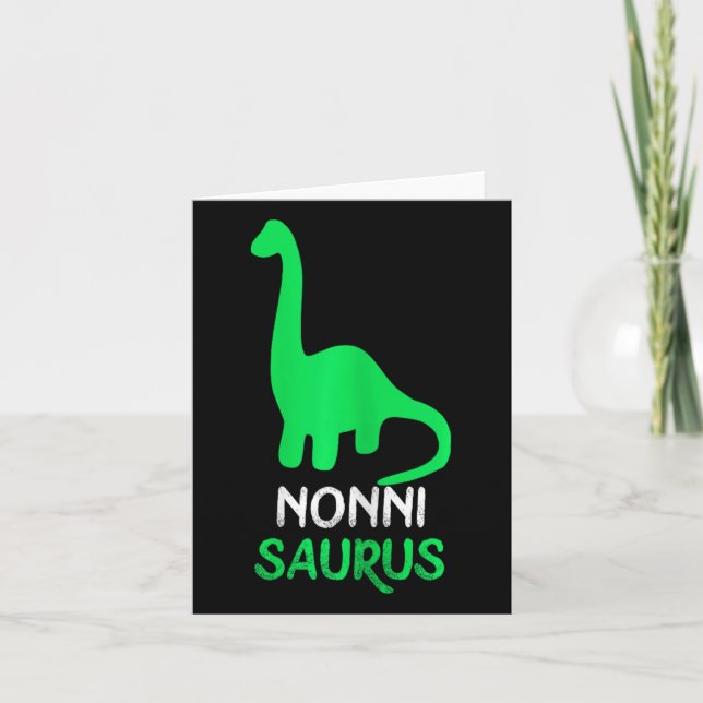 Tarjeta Nonni-saurus Dino divertido Dinosaurio Nonnisaurus (Anverso)