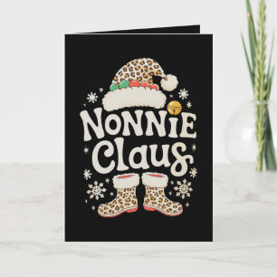 Tarjeta Nonnie Claus Leopardo Navidad Familia Combinación