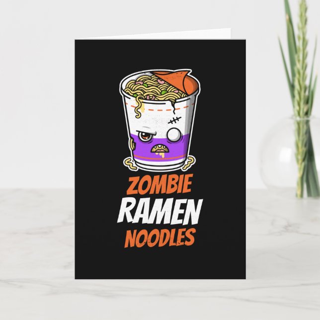Tarjeta Noodles de Ramen Zombie Noodles Halloween (Anverso)