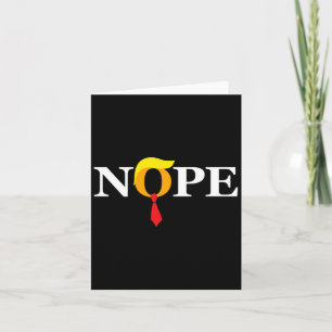 Tarjeta Nope Corbata Roja Trump Peluca Cara Naranja Divert