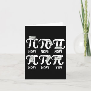 Tarjeta Nope Pi Day Funny Face Mask Student Quaran
