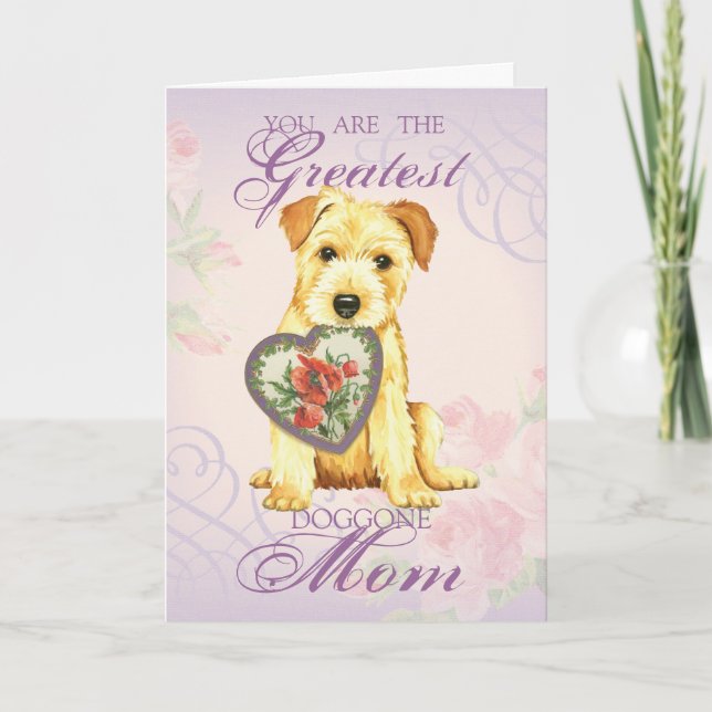 Tarjeta Norfolk Heart Mom (Anverso)