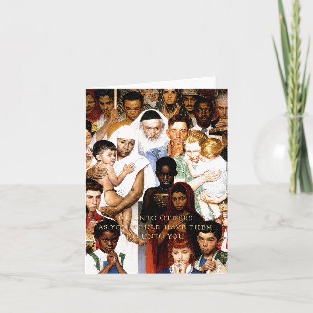 Tarjeta Norma de oro (haga a otras) por Norman Rockwell (Anverso)