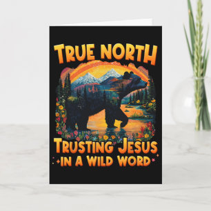 Tarjeta Norte-verdadero Confiando en Jesús en un mundo sal