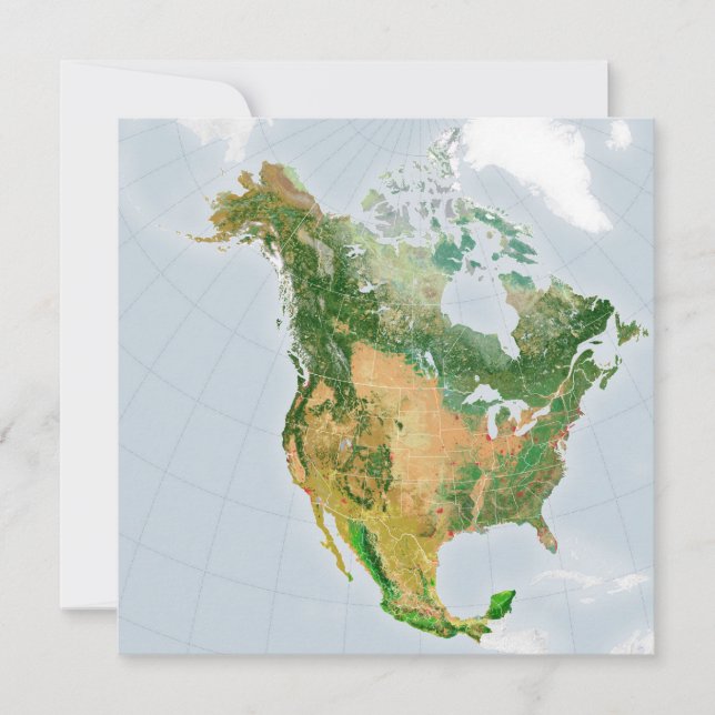 Tarjeta Norteamérica por la NASA (Anverso)