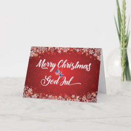 Tarjeta Norteamericana Bilingüe de Feliz Navidad