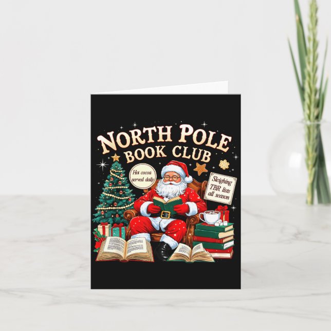 Tarjeta North Le Book Club Cozy Christmas Reading Gift  (Anverso)