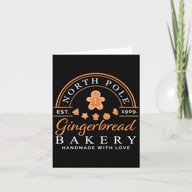 Tarjeta North Le Gingerbread Bakery Baking Christmas Party (Anverso)