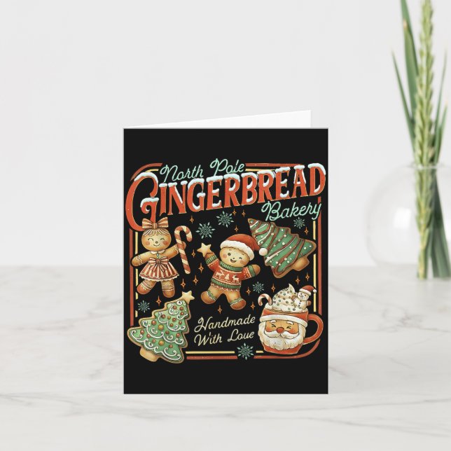 Tarjeta North Le Gingerbread Bakery Christmas  (Anverso)