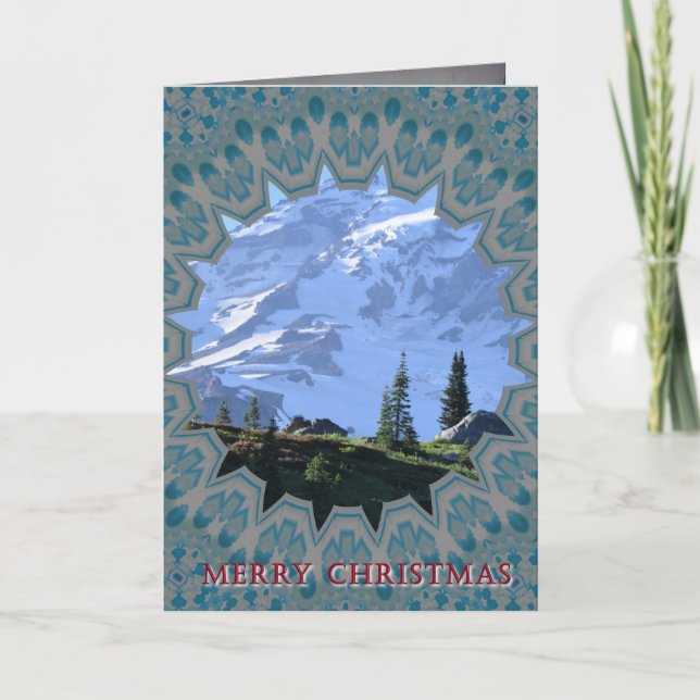 Tarjeta northwest holiday, mount rainier  (Anverso)