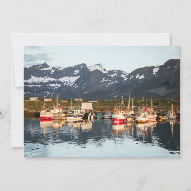 Tarjeta Noruega de barcos pesqueros (Anverso)