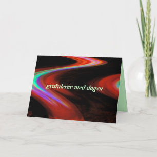 Tarjeta noruega del feliz cumpleaños