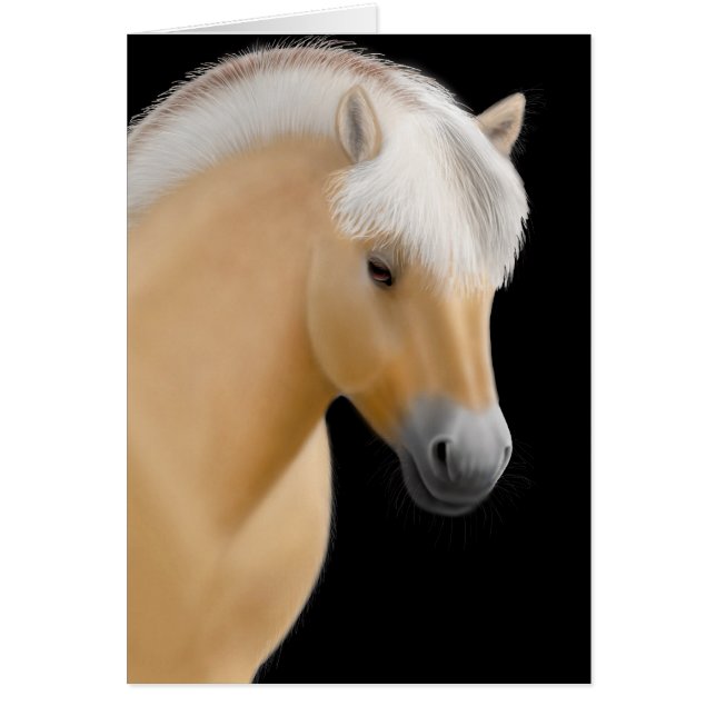 Tarjeta noruega Fjord Horse (Frente)