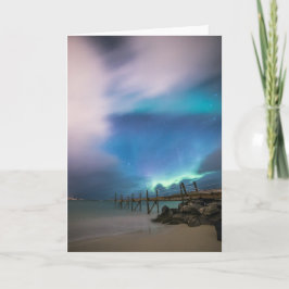 Tarjeta Noruega Sommaroy Island Aurora