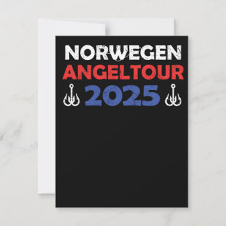 Tarjeta Norwegen Angeltour 2025 Angeltrip Geschenkidee