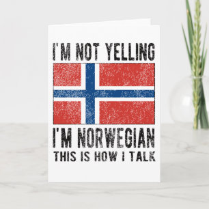 Tarjeta Norwegian Heritage Norway Roots Norwegian Flag