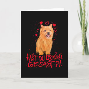 Tarjeta Norwich Terrier Love Saying Gift
