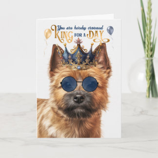 Tarjeta Norwich Terrier Perro Rey por Día Funesto cumpleañ
