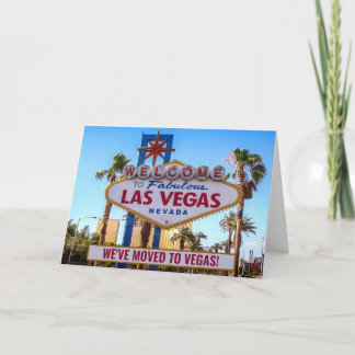 Tarjeta Nos Mudamos a Las Vegas Nueva Dirección