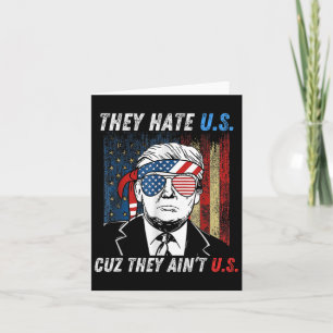 Tarjeta Nos odian porque no somos graciosos pro Trump 2024