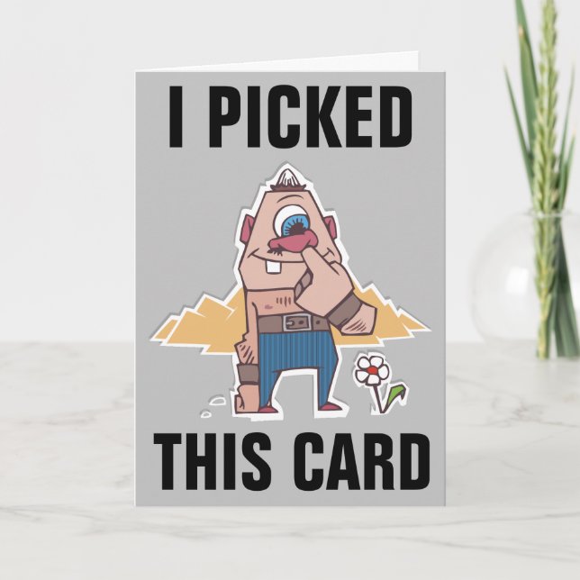 TARJETA NOSE PICKER FUNNY BIRTHDAY CARTAS (Anverso)