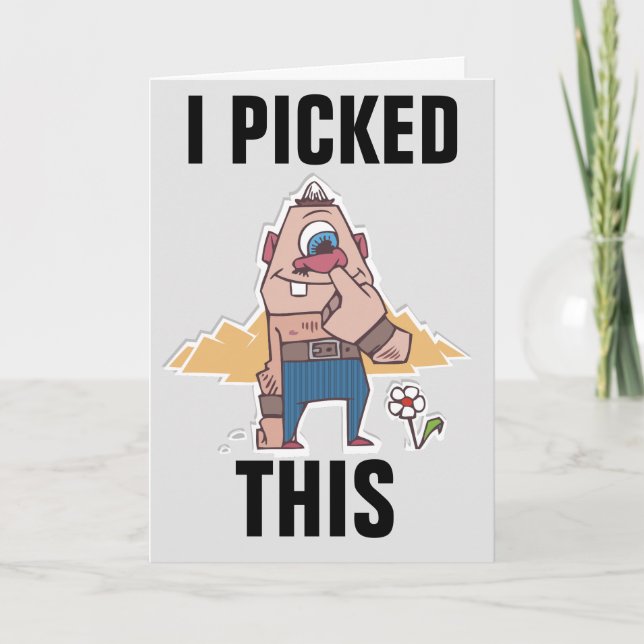 TARJETA NOSE PICKER FUNNY BIRTHDAY CARTAS (Anverso)
