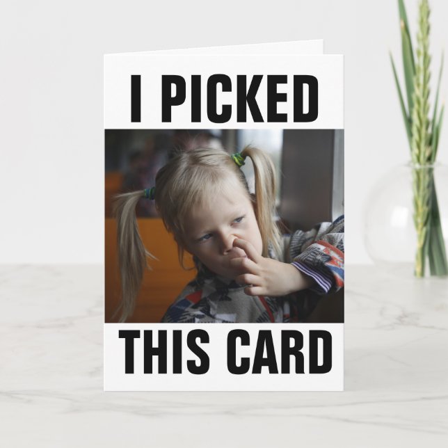 TARJETA NOSE PICKER GIIRL FUNNY BIRTHDAY CARTAS DE CUMPLEA (Anverso)