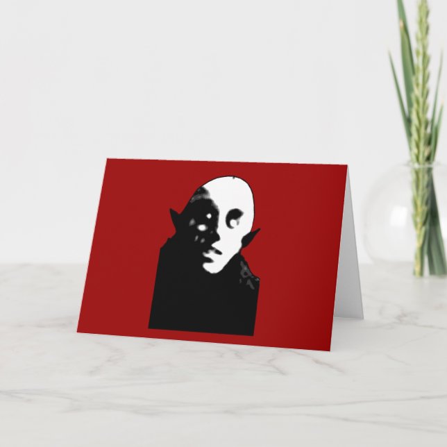 Tarjeta Nosferatu espeluznante estupendo hace frente a las (Anverso)