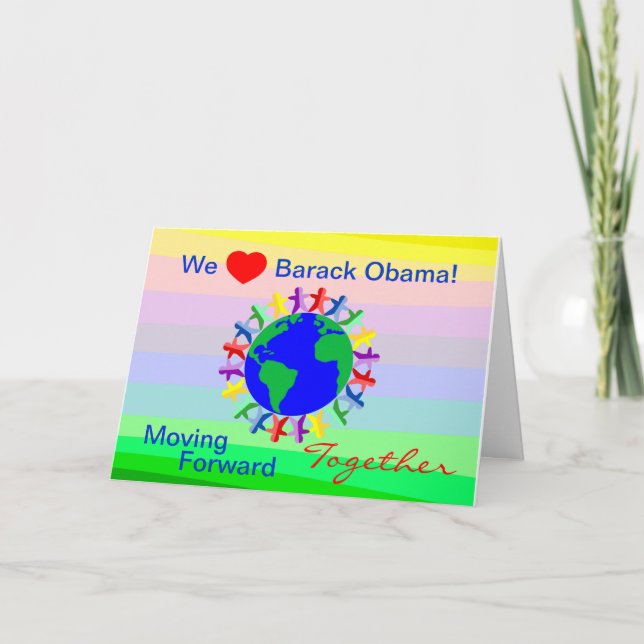 Tarjeta ¡Nosotros corazón Barack Obama! Voto en 11/06/12 (Anverso)