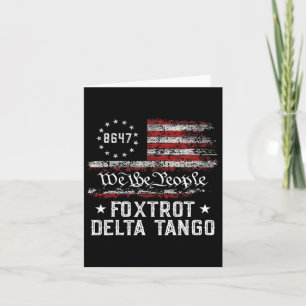 Tarjeta Nosotros El Pueblo Foxtrot Delta Tango Bandera De 