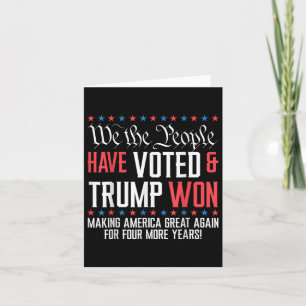 Tarjeta Nosotros El Pueblo Hemos Votado Y Trump Ganó Mega