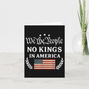 Tarjeta Nosotros, el pueblo, no reyes en Estados Unidos, p
