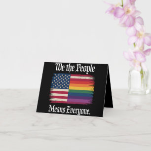 Tarjeta Nosotros El Pueblo Significa Todos Usa Igualdad Lg