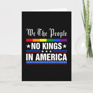 Tarjeta Nosotros El Pueblo Sin Reyes En América Anti-trump