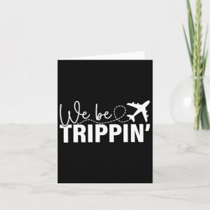 Tarjeta Nosotros estamos de viaje Familia de vacaciones de