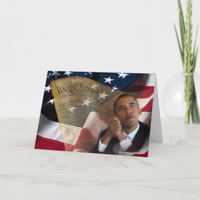 Tarjeta Nosotros la gente… Barack Obama y la constitución (Anverso)