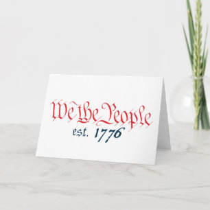 Tarjeta Nosotros la gente est. 1776