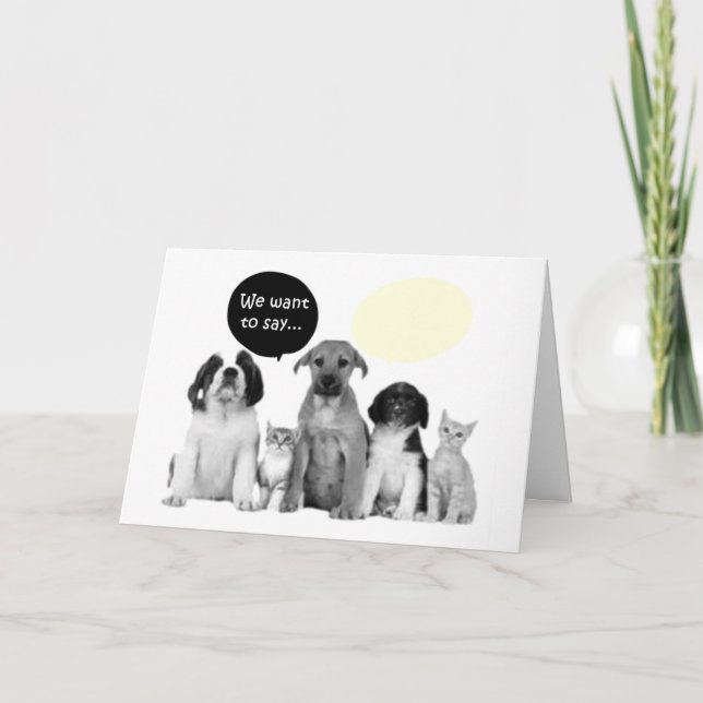 TARJETA NOSOTROS (PACK OF DOGGIES) DECIMOS FELIZ CUMPLEAÑO (Anverso)