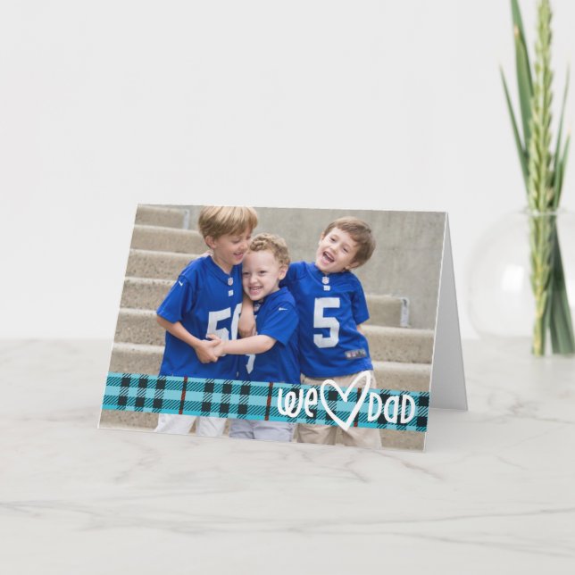 Tarjeta ¡Nosotros papá del corazón! (Anverso)