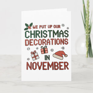Tarjeta Nosotros Ponemos Decoraciones De Navidad En Noviem