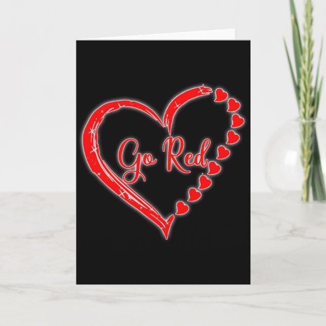 Tarjeta Nosotros Usamos Rojo En Febrero Vamos Rojo Enferme (Anverso)