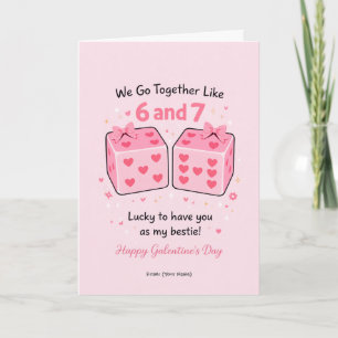 Tarjeta Nosotros Vamos Junto Como 6 y 7 Dados Diseño de Ga