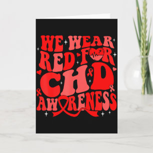 Tarjeta Nosotros Vestimos De Rojo Para La Conciencia De La